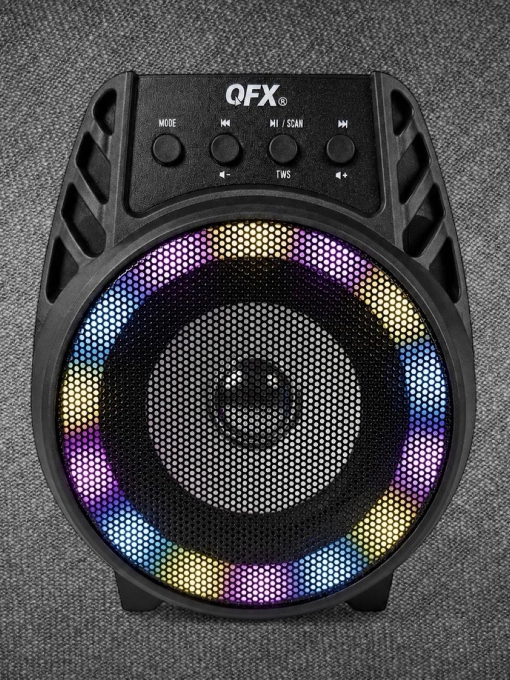 QFX Portable Bluetooth Speaker witQFX Portable Bluetooth Speaker with LED Lights